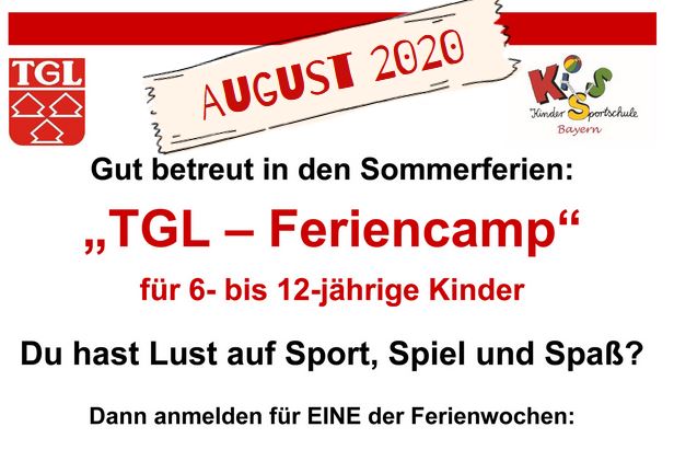 Update zu den „TGL-Feriencamps“: Feriencamp ist ausgebucht