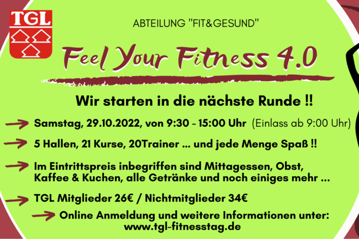 Fitnesstag „Feel your Fitness“ 4.0 – Schon jetzt online anmelden!