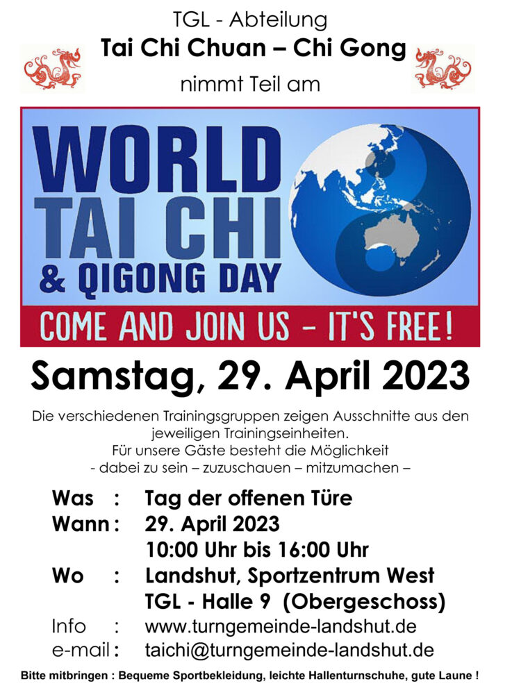 „World Tai Chi & Qi Gong Day“ am Samstag bei der Turngemeinde