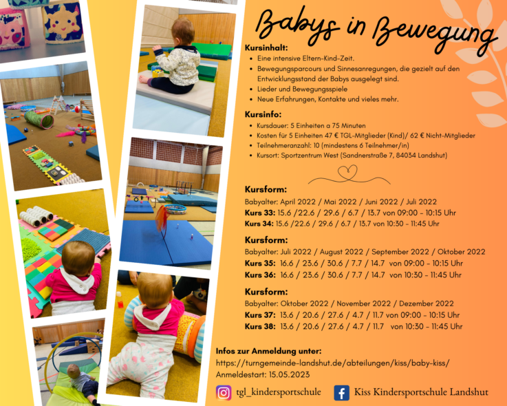Babys in Bewegung: Neue Kurse nach den Pfingstferien.