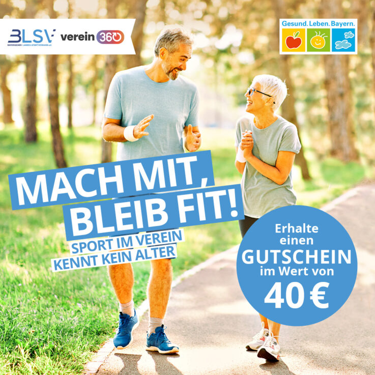 TG Landshut bei „Mach mit – bleib fit“ dabei:  Gutscheinaktion für Neumitglieder 50+