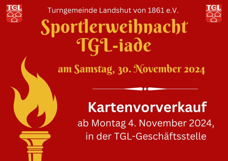 Sportlerweihnacht „TGL-iade“ in der Turngemeinde: Karten ab 4. November erhältlich.