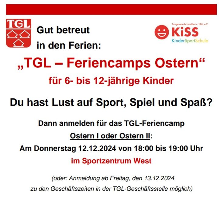 TGL Feriencamps Ostern 2025